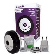 Câmera Ip P2p Wifi Semi Sc111w Infravermelho 360 Graus Hd